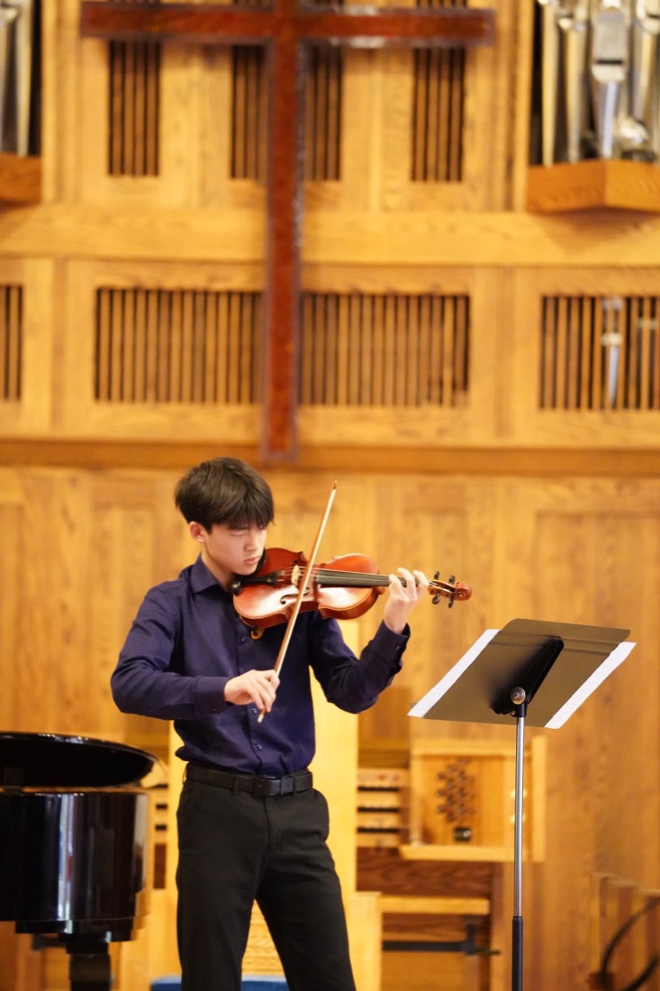 Violin performance in church